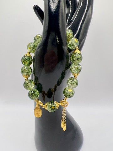 Bead Stretchy Bracelet with Cute Charms & Spacers - Handmade Jewelry