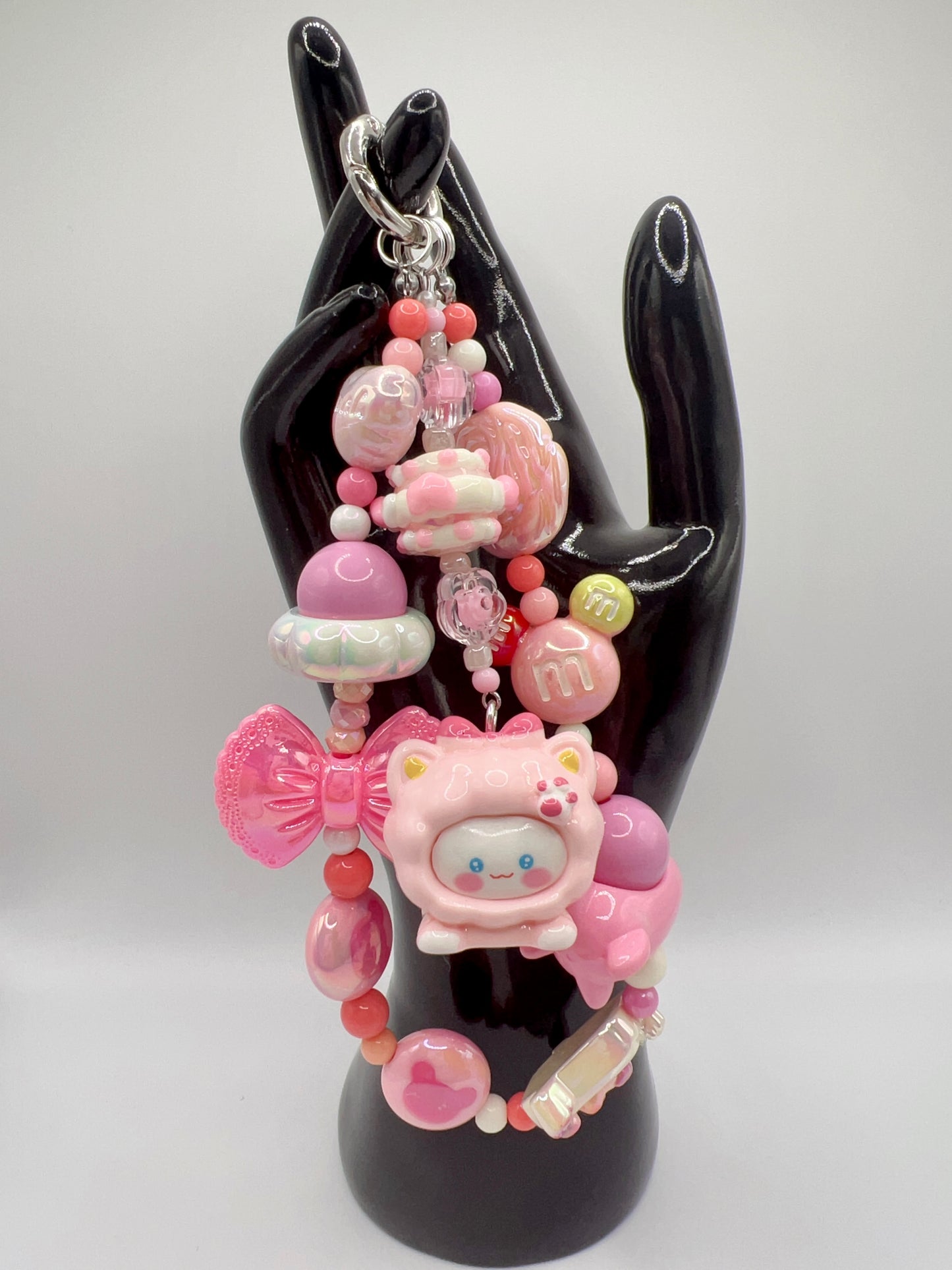 Handmade Kawaii Beaded Keychain / Bag Chain / Phone Chain with Cute Cartoon Pendant
