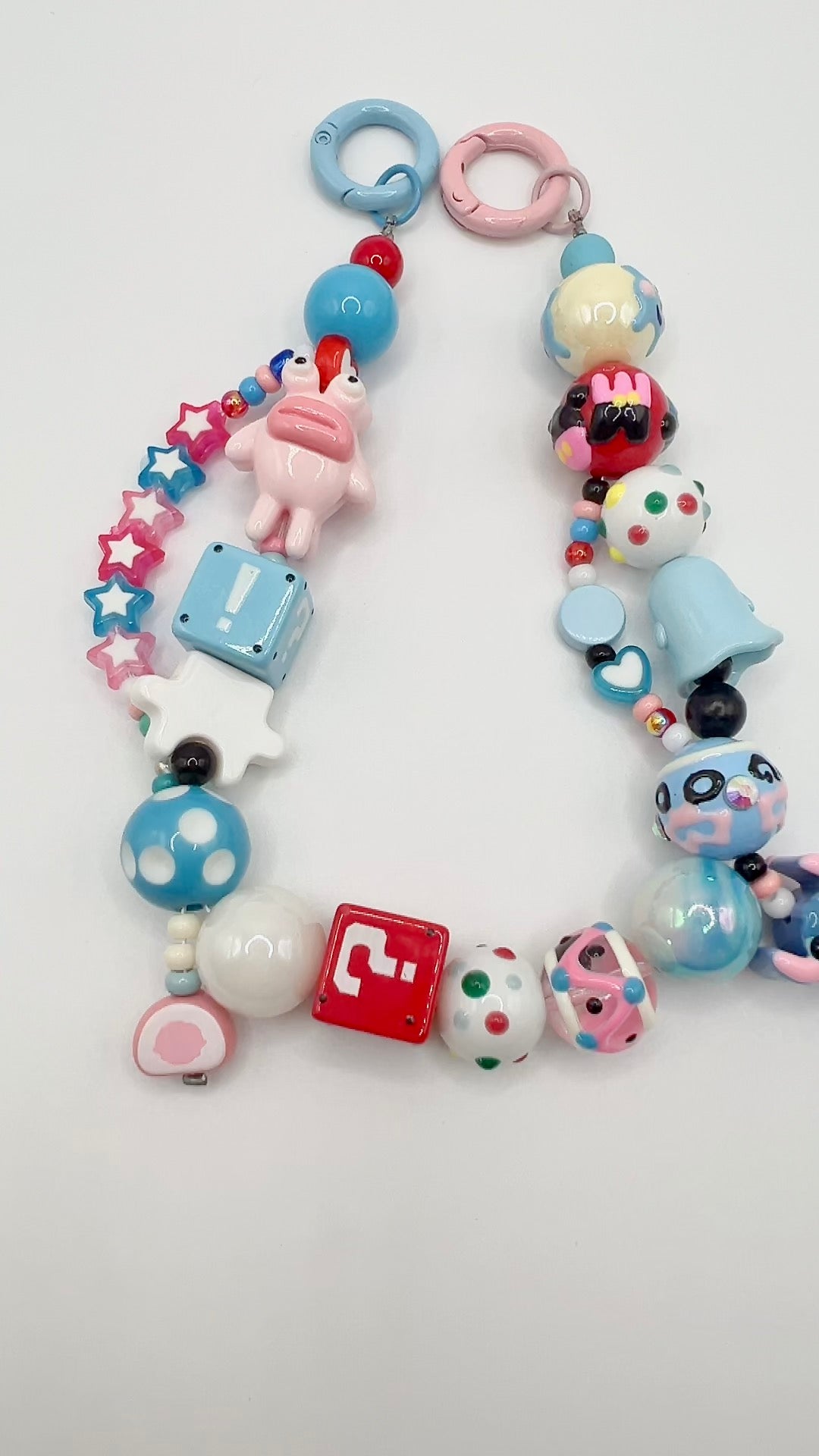 Handmade Painted Beaded Cute Keychain / Bag Chain / Phone Chain
