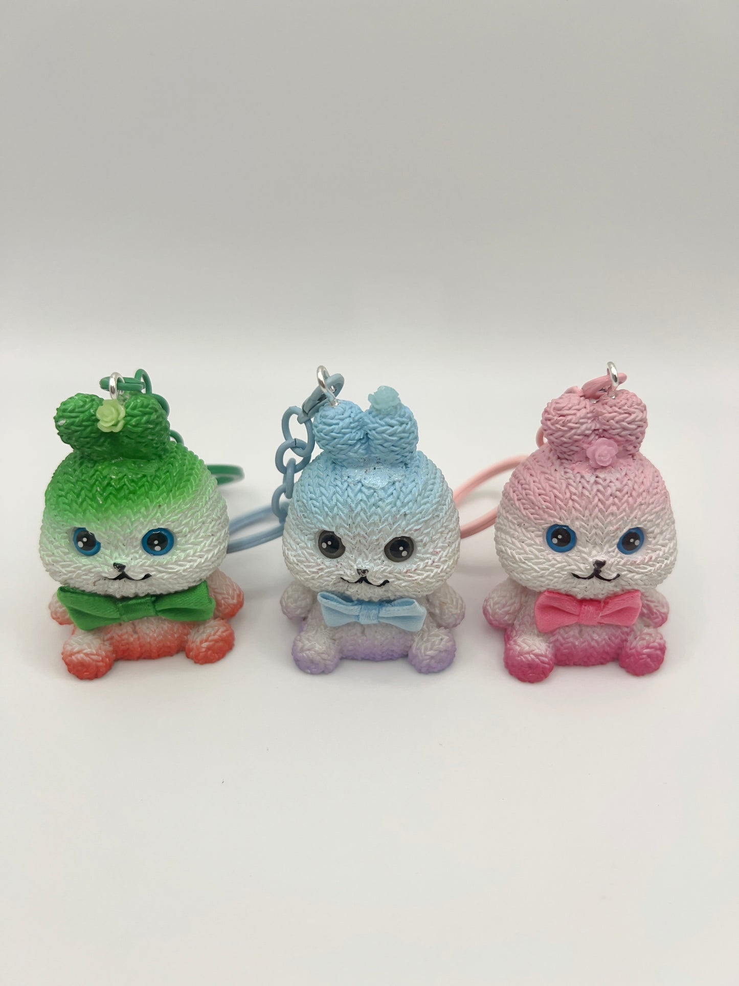 Handmade Kawaii Bunny Keychain: 3D Cartoon Bag Charm