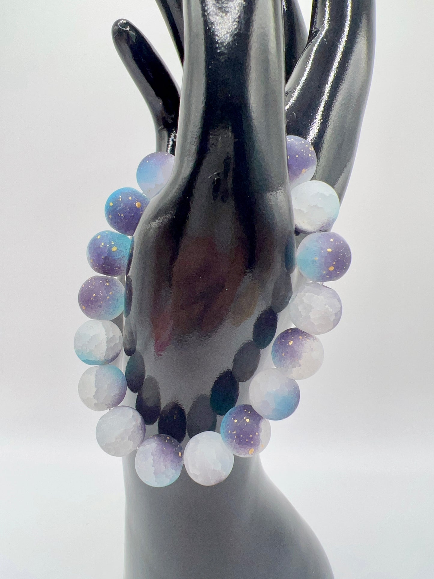 Stretchy Glass or Acrylic Bead Bracelet – Handmade Jewelry