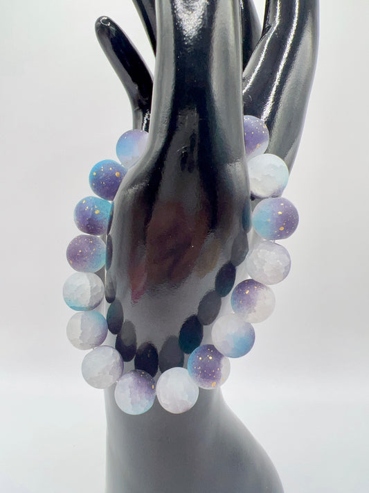 Stretchy Glass or Acrylic Bead Bracelet – Handmade Jewelry