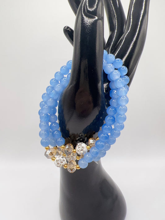 Handmade Triple-Layer Beaded Bracelet or Necklace – Versatile Jewelry