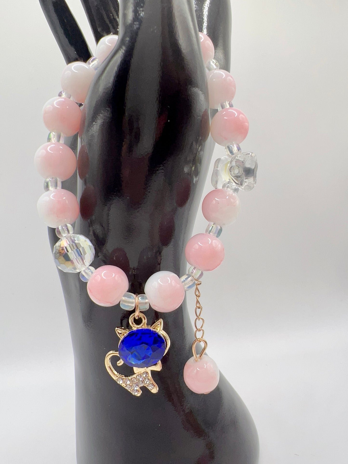 Stretchy Bead Bracelet with Cute Charms & Spacers – Handmade Jewelry