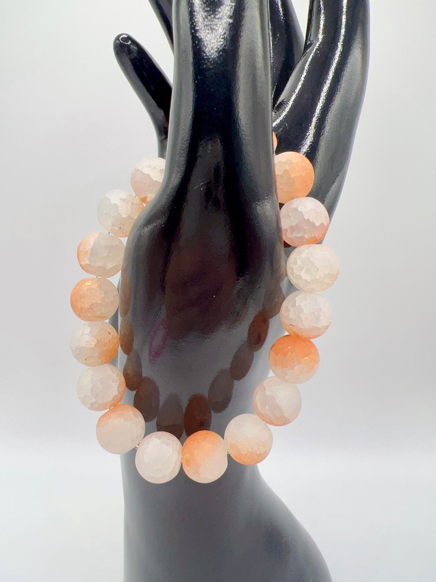 Stretchy Glass or Acrylic Bead Bracelet – Handmade Jewelry