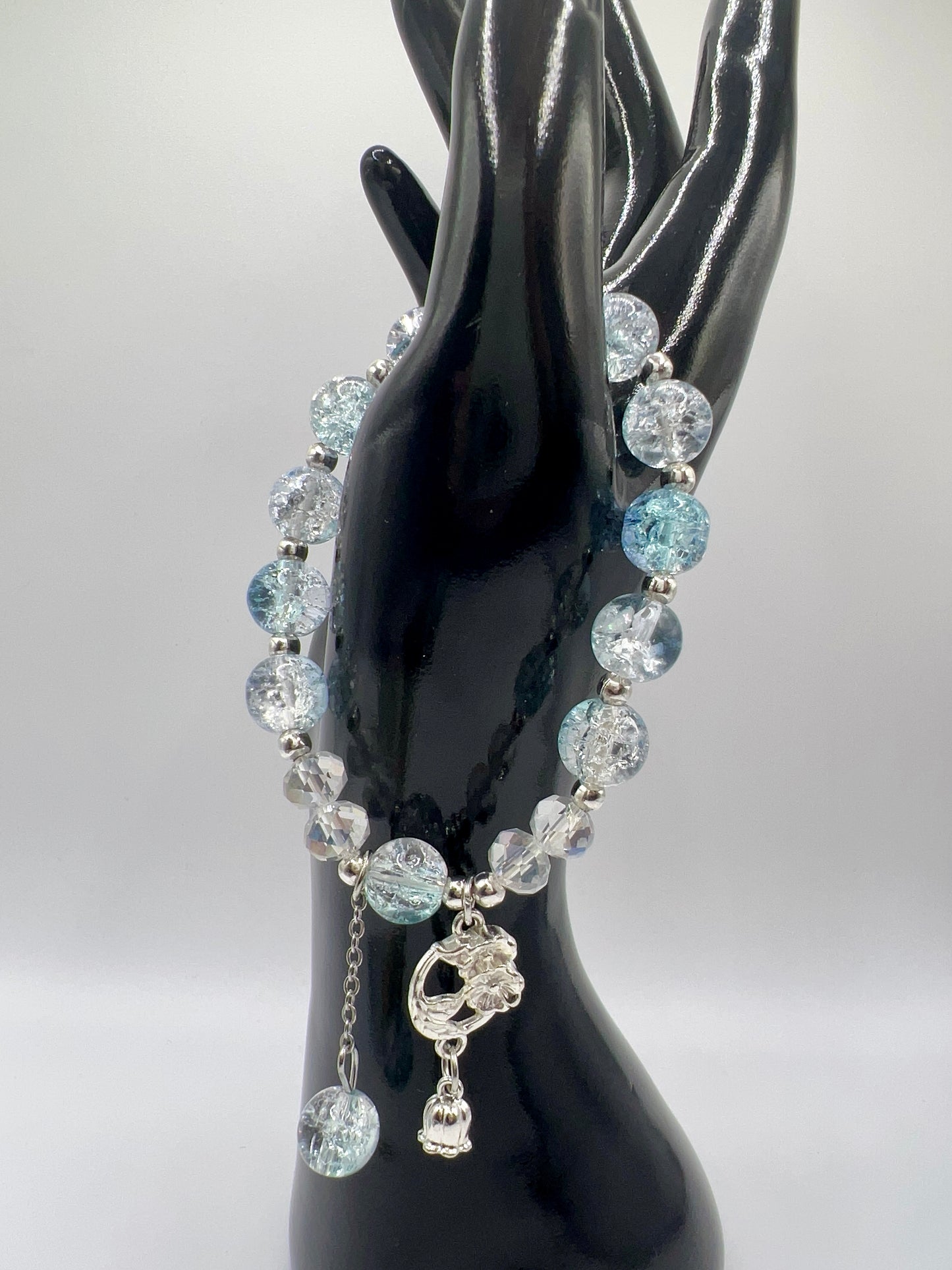 Bead Stretchy Bracelet with Cute Charms & Spacers - Handmade Jewelry