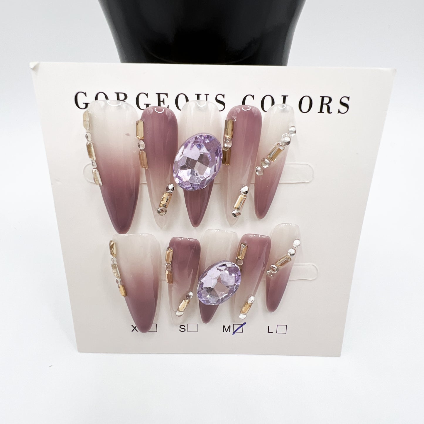 Luxury Rhinestone Press-On Nails – Medium Size 💅✨