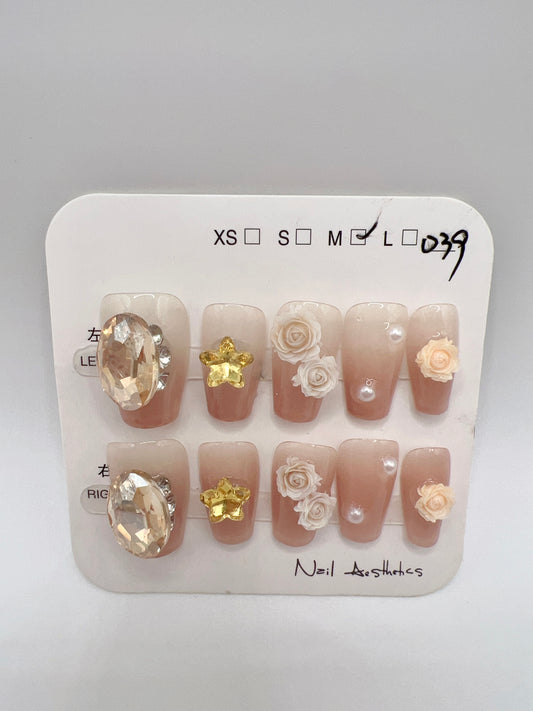 Short Coffin Press On Nails Simple Design – Medium Size