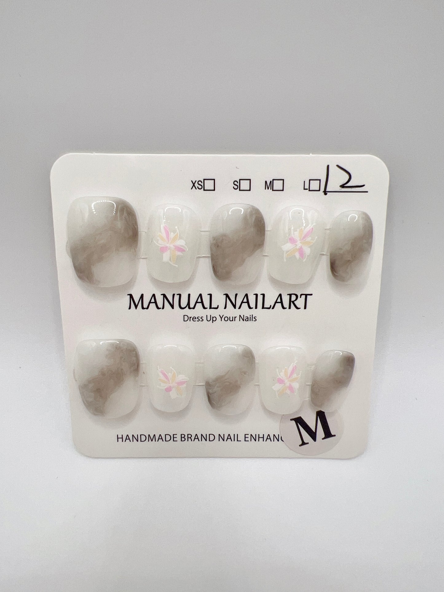 Short Square Press On Nails Simple Style – 10 Designs Medium Size