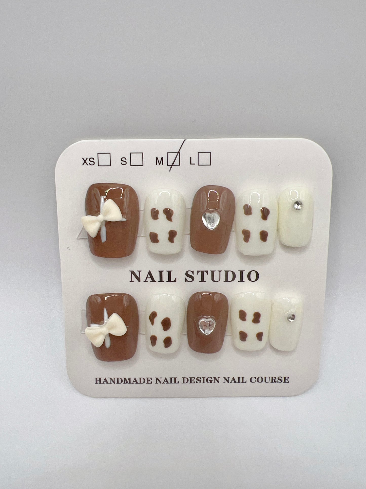 Short Square Press On Nails Simple design – 9 Designs Medium Size