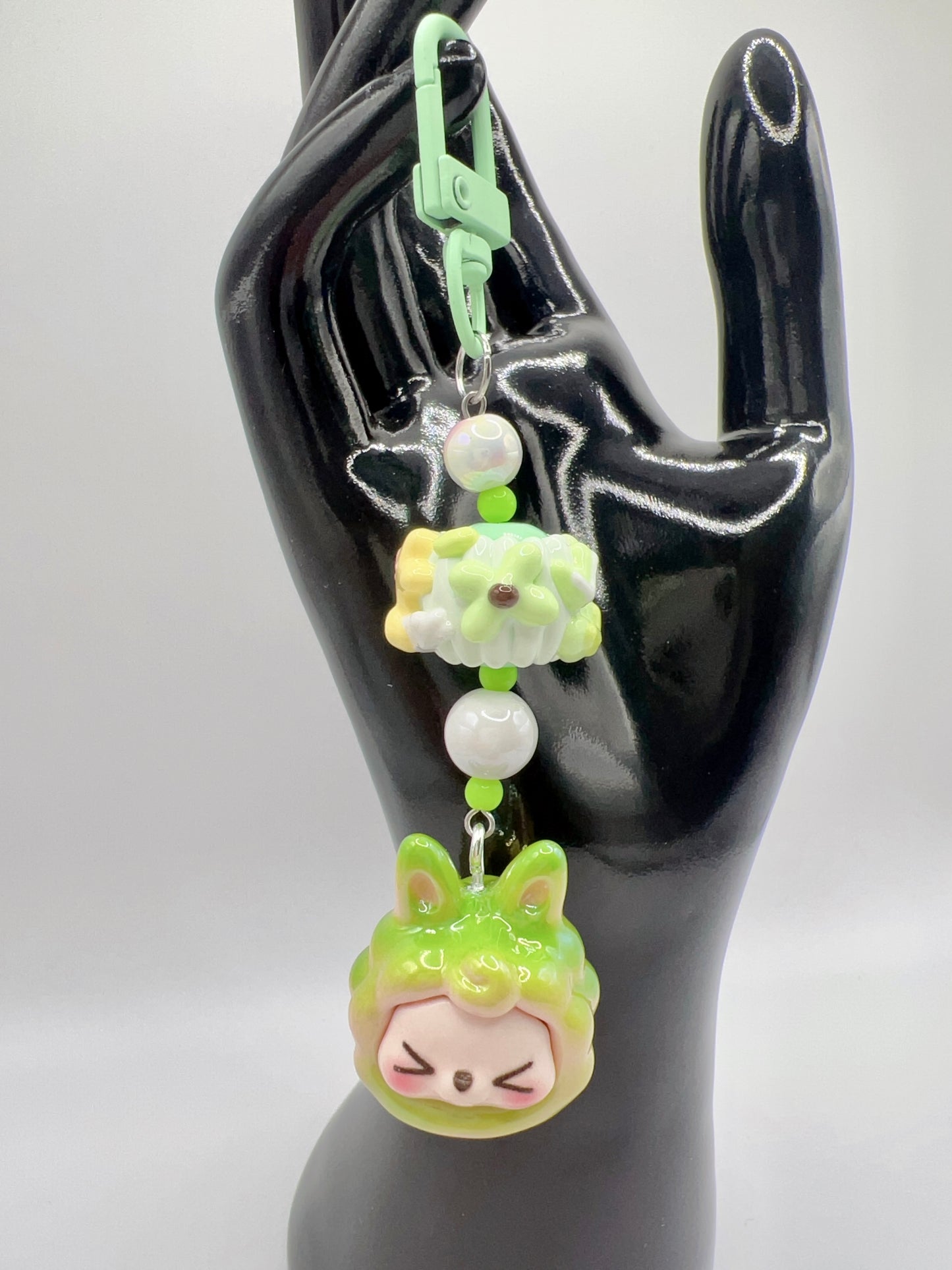 Handmade Kawaii Keychain / Bag Chain / Phone Chain with Beaded & Cartoon Pendant