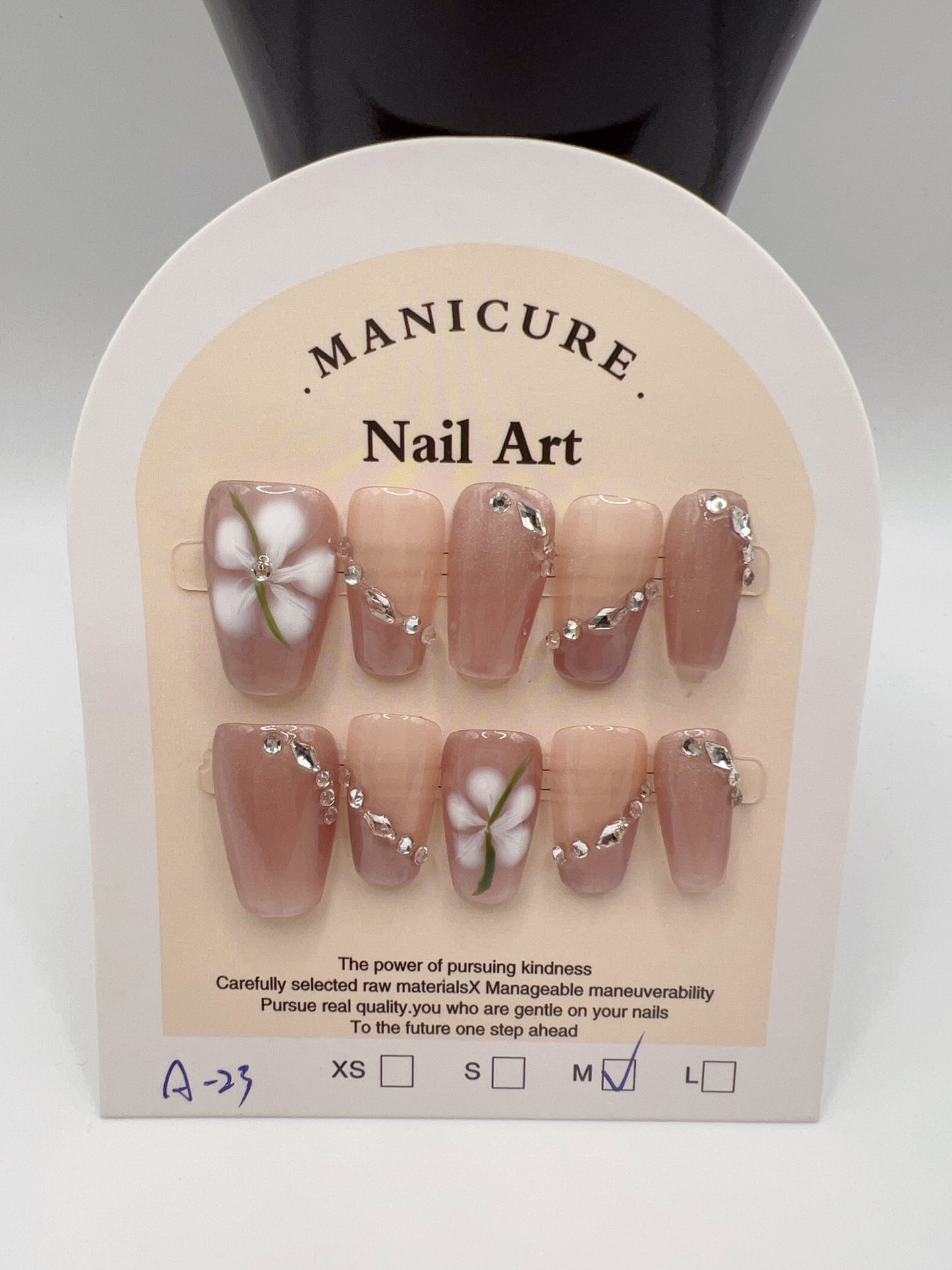 Short Square Press-On Nails – Simple Daily Designs, 10 Styles, Medium Size