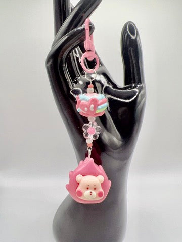 Handmade Kawaii Keychain / Bag Chain / Phone Chain with Beaded & Cartoon Pendant