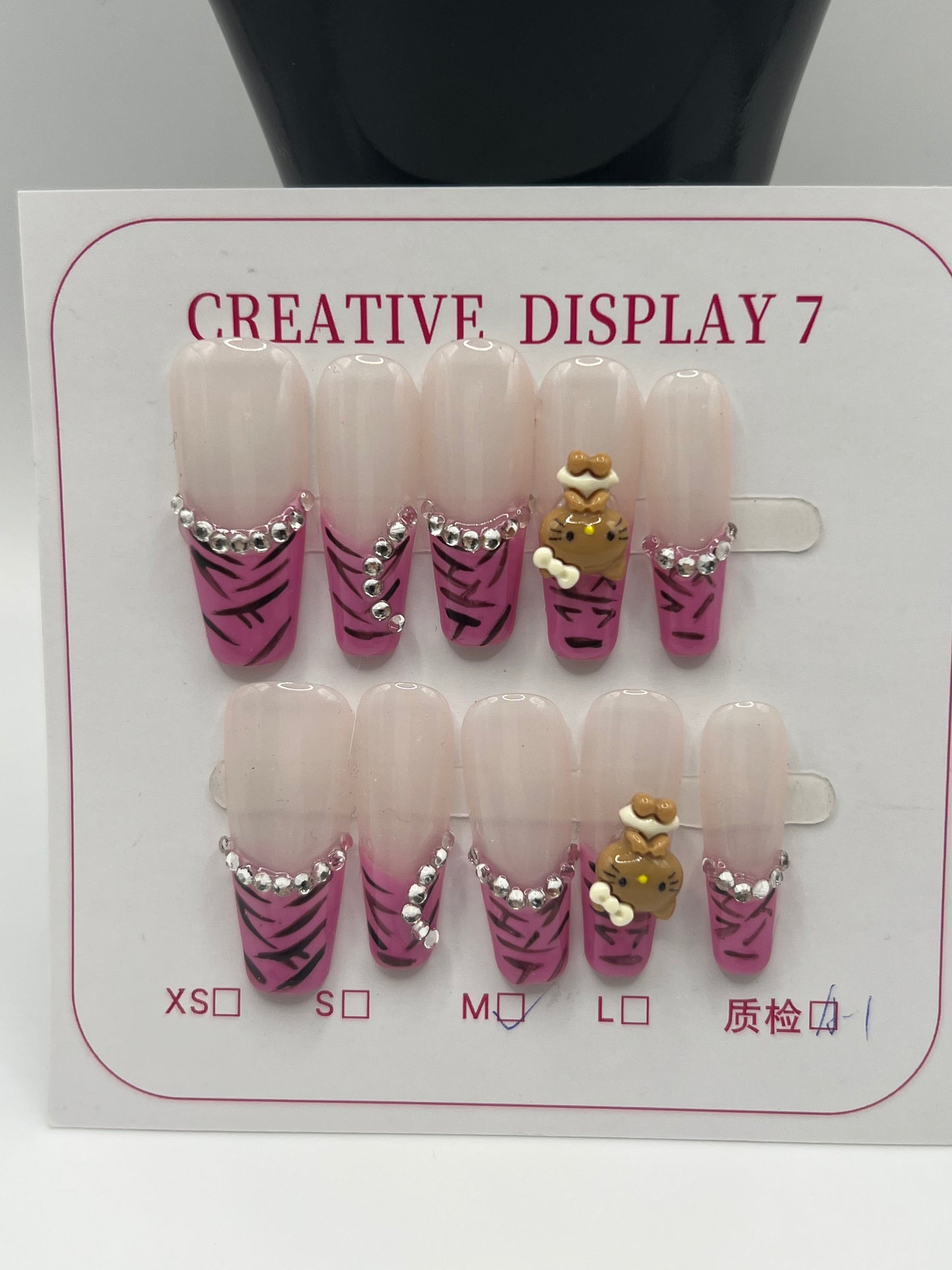 Kitty Press on nails - M size
