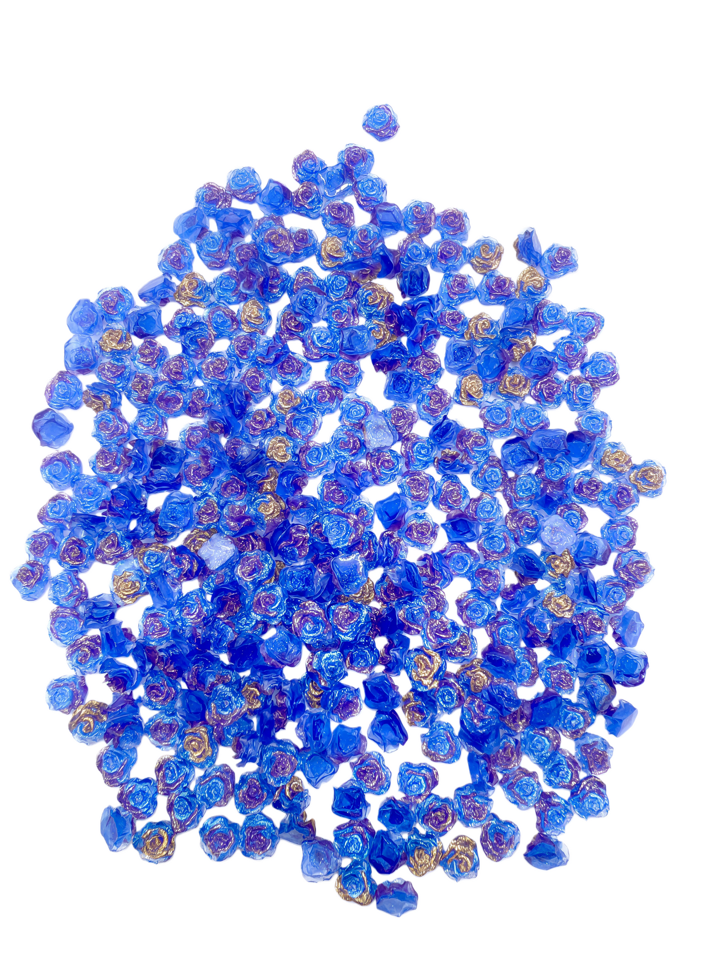 150 PCS 3D Flower Resin Flatback Charms,  approximate 6mm for Nail Art & DIY Crafts
