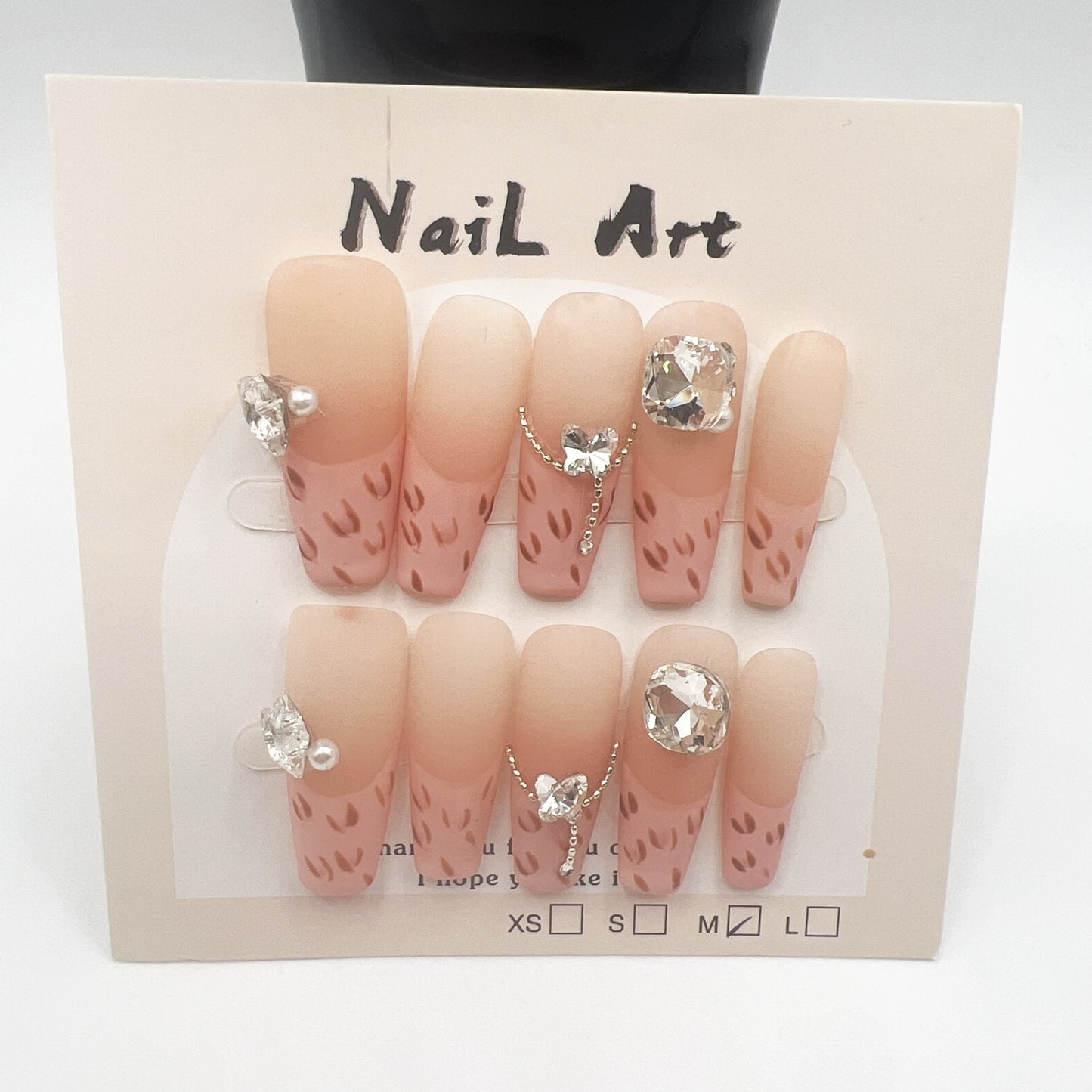 Luxury Rhinestone Press-On Nails – Medium Size 💅✨