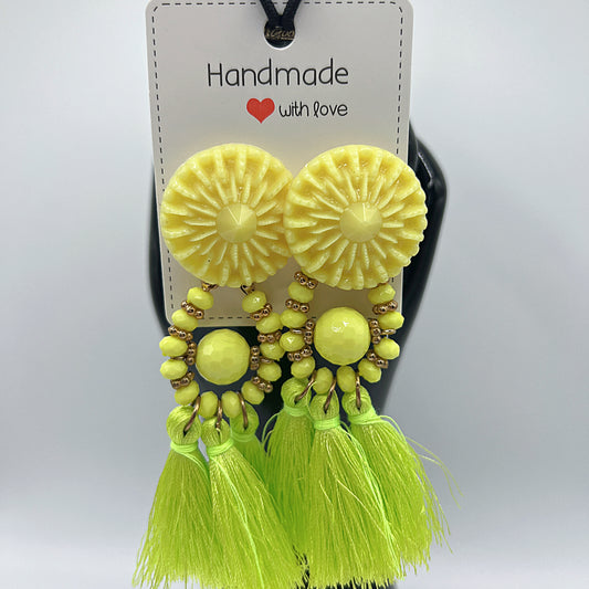 Bright Yellow Beach Vacation Earrings | Summer Vibes | Bold & Cheerful Accessories
