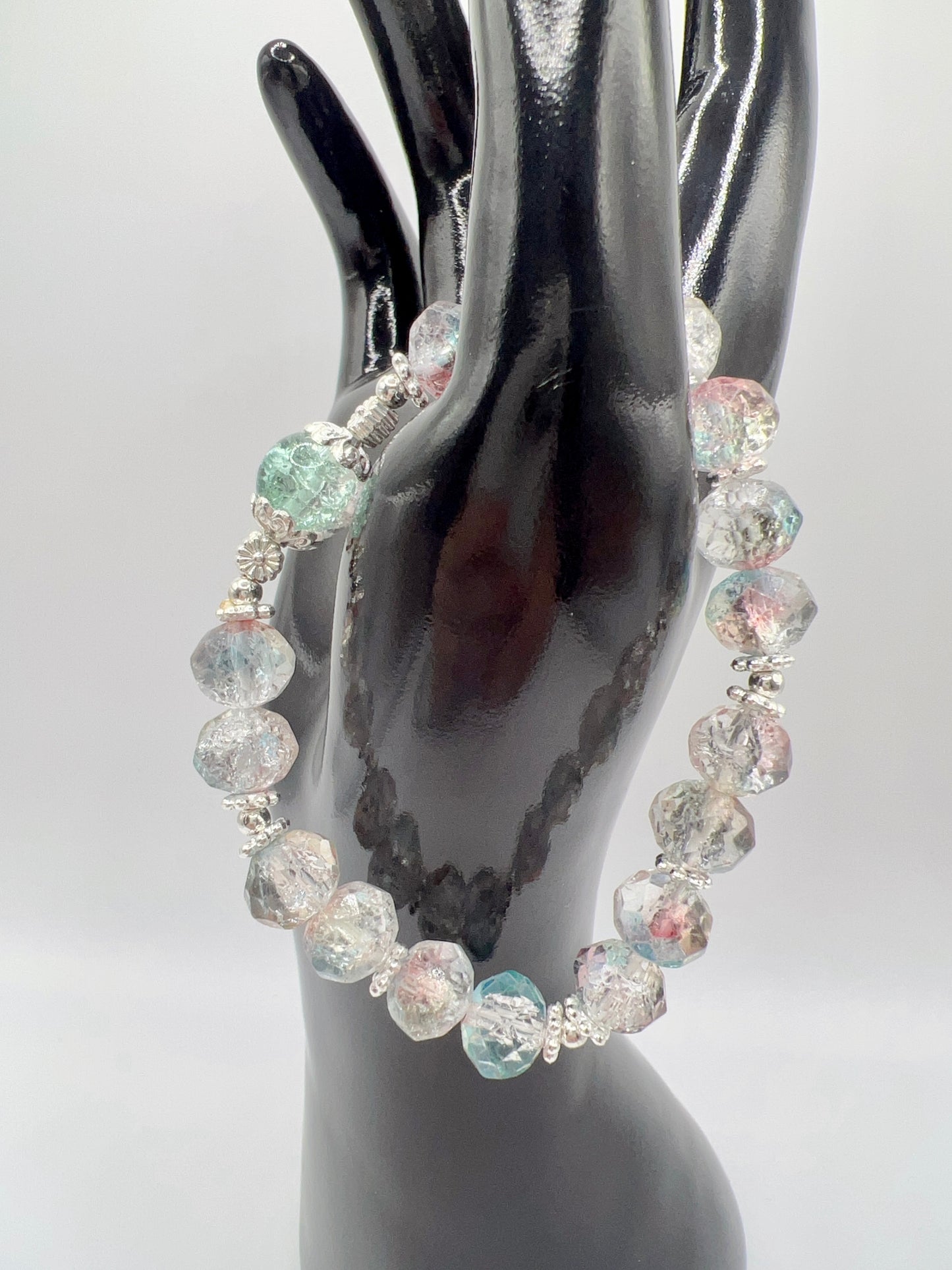 Bead Stretchy Bracelet with Cute Charms & Spacers – Handmade Jewelry