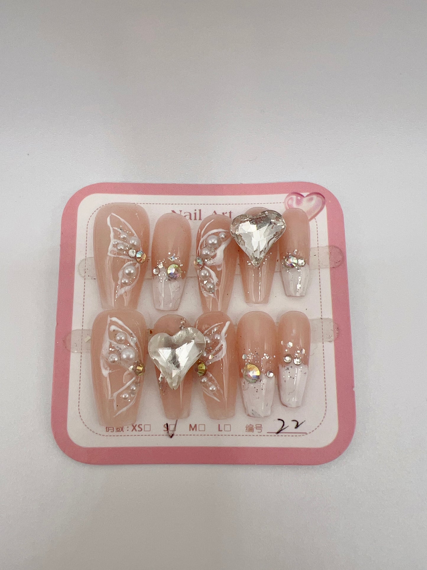 5 Sets Medium Coffin Press-On Nails Simple Style