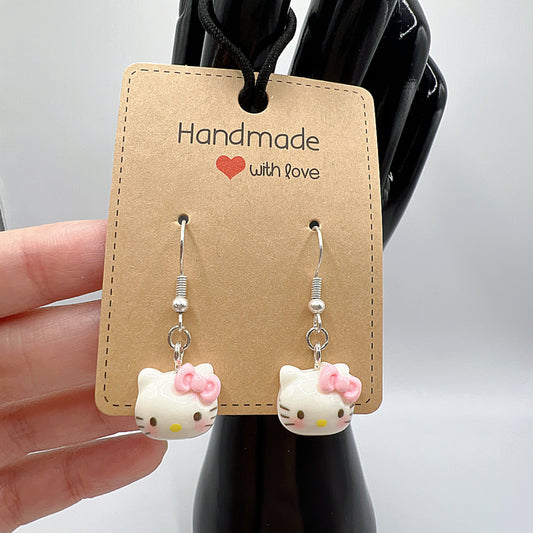 Kitty Earrings – Multiple Styles & Colors Cute Lightweight Jewelry