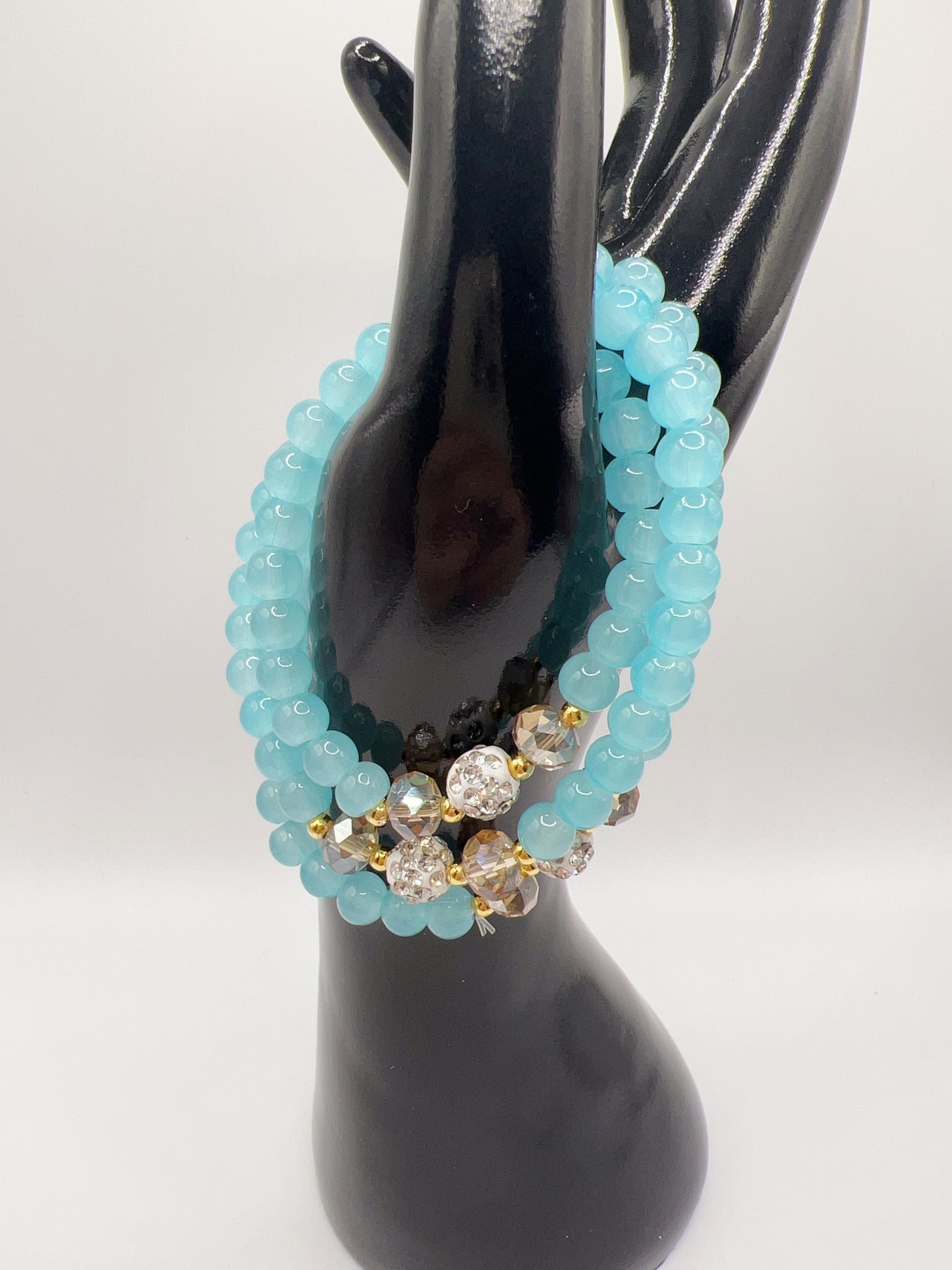Handmade Triple-Layer Beaded Bracelet or Necklace – Versatile Jewelry