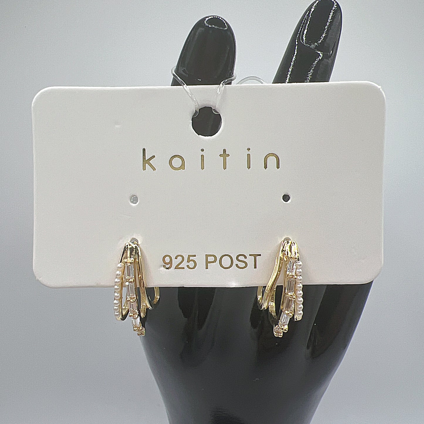Elegant Pearl with Dazzling Rhinestones hoop earrings | Chic & Timeless Style