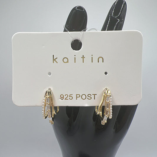 Elegant Pearl with Dazzling Rhinestones hoop earrings | Chic & Timeless Style