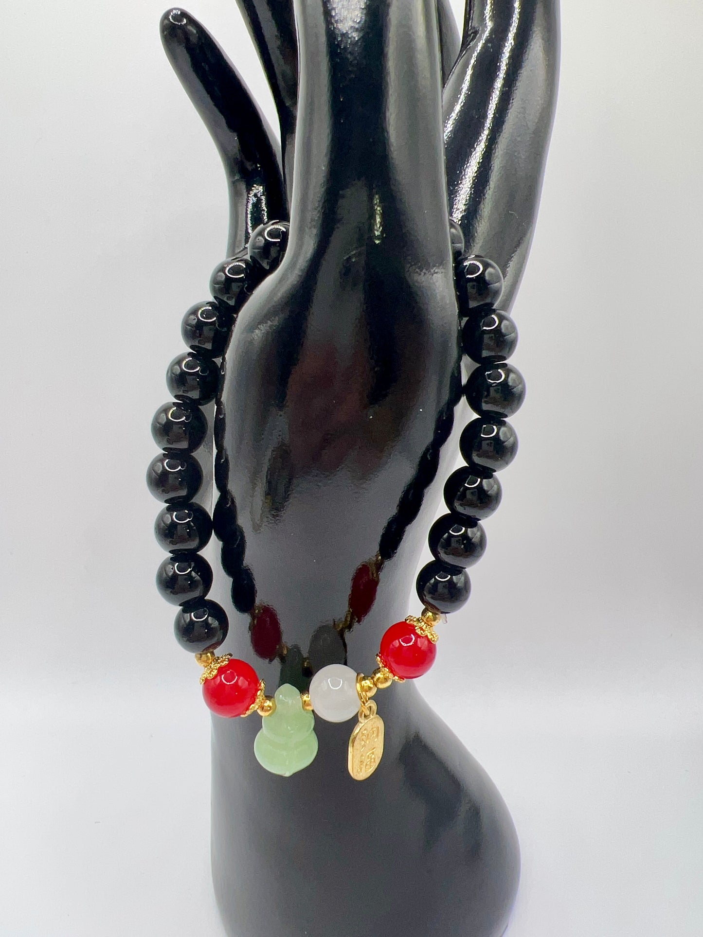 Stretchy Bead Bracelet with Cute Charms & Spacers