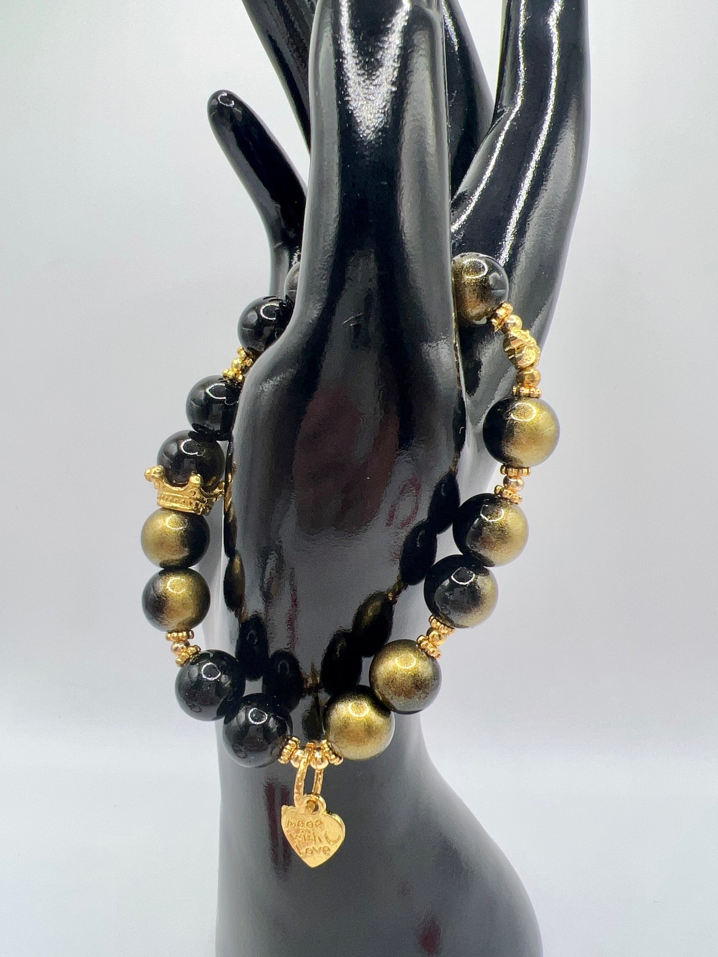 Bead Stretchy Bracelet with Cute Charms & Spacers – Handmade Jewelry