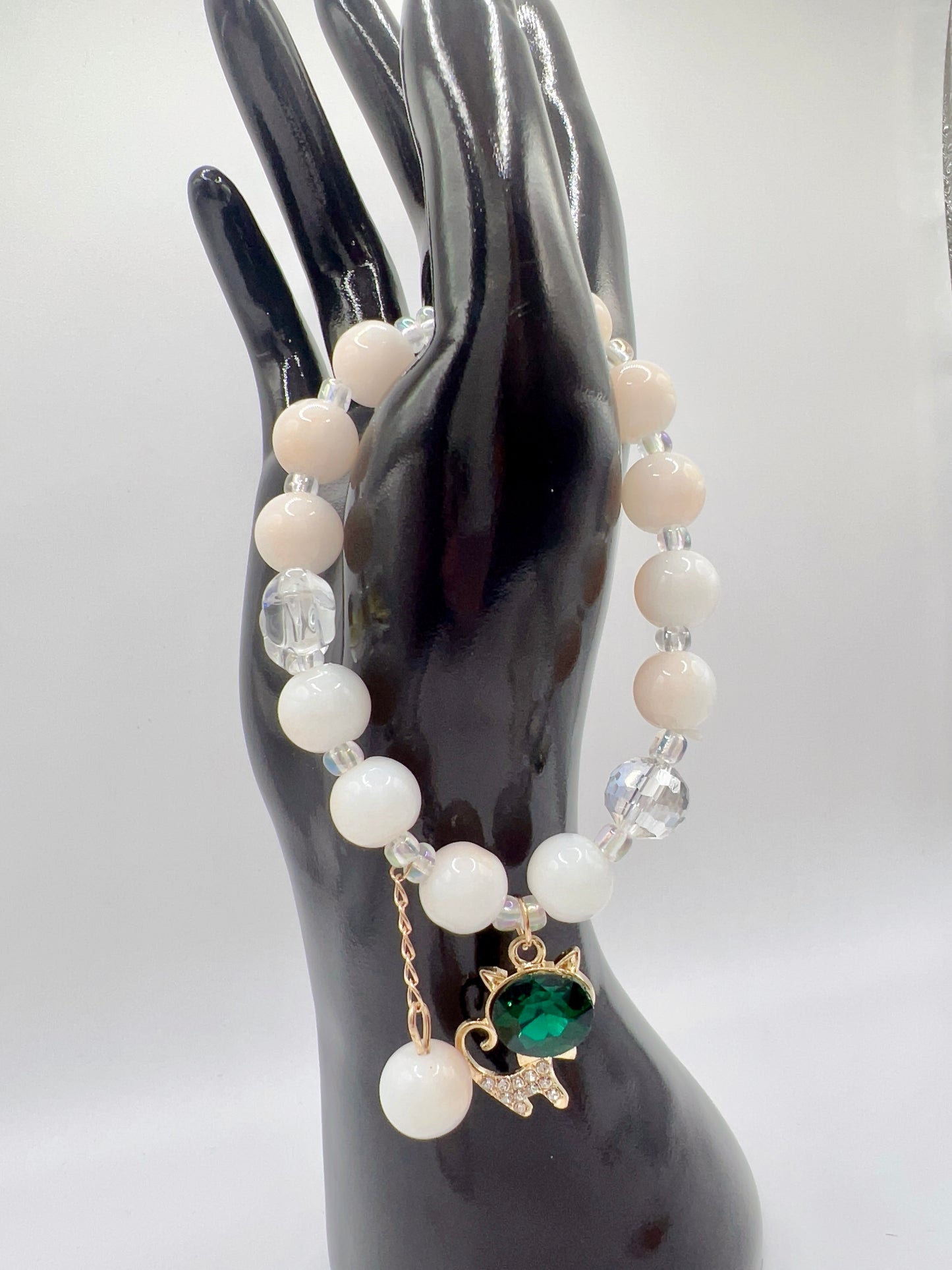 Stretchy Bead Bracelet with Cute Charms & Spacers – Handmade Jewelry