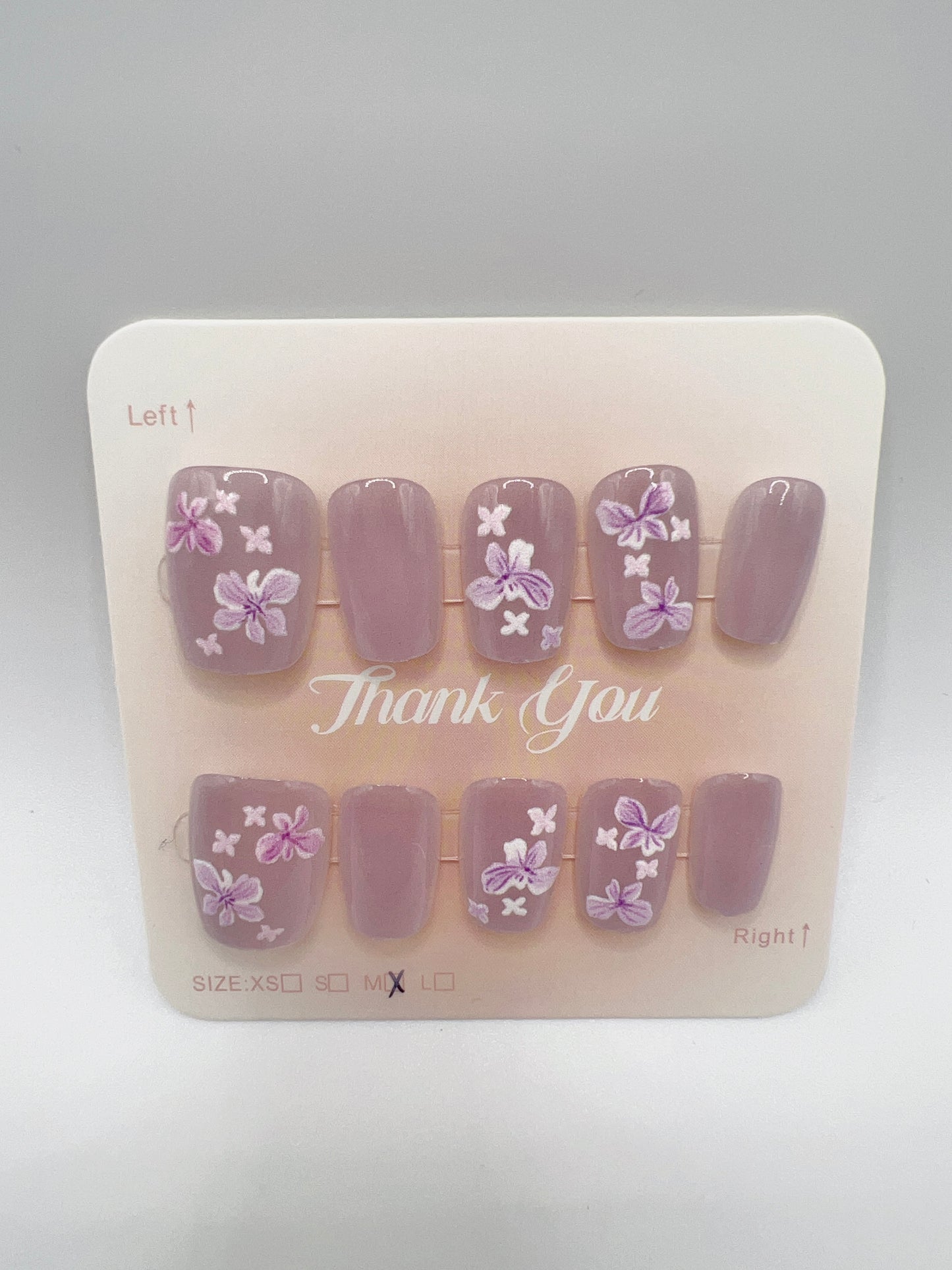 Short Square Press On Nails Simple Style – 10 Designs Medium Size