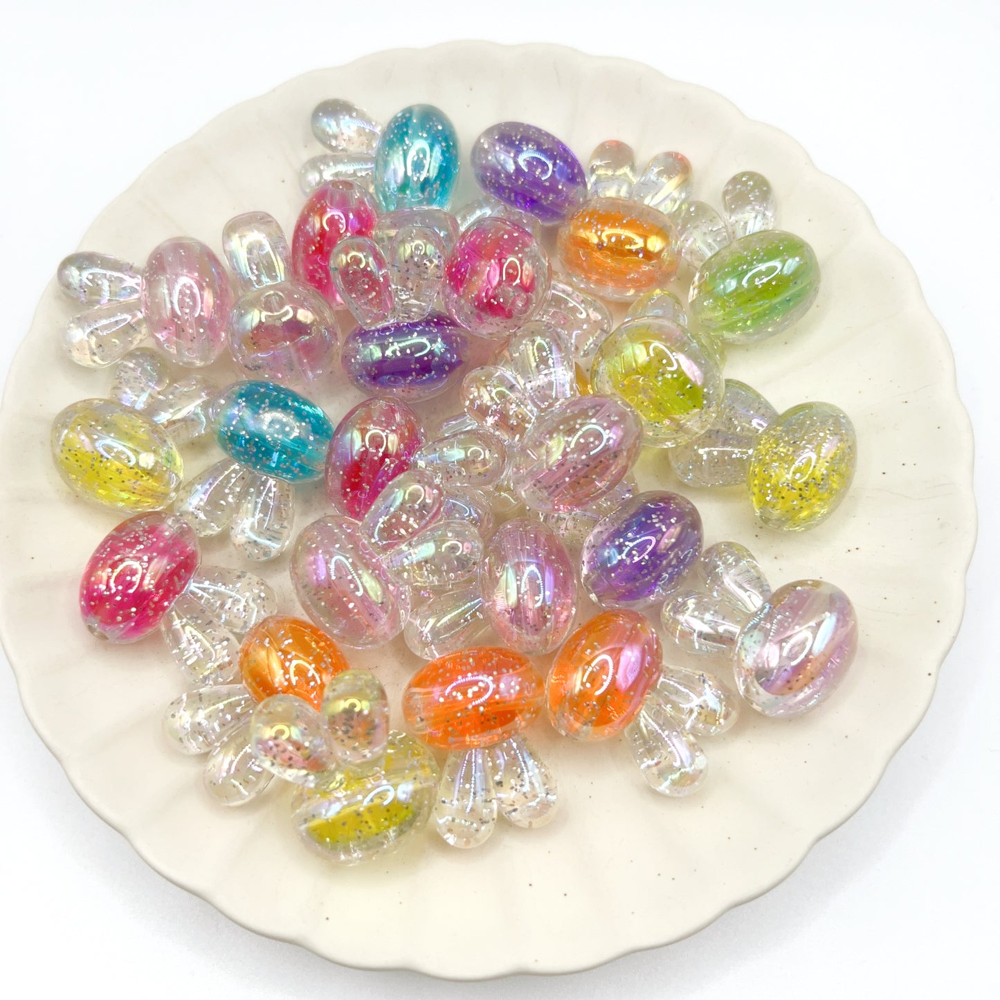 Kawaii Pastel Bead Bundle Lot – 360 PCS Resin Acrylic Beads DIY