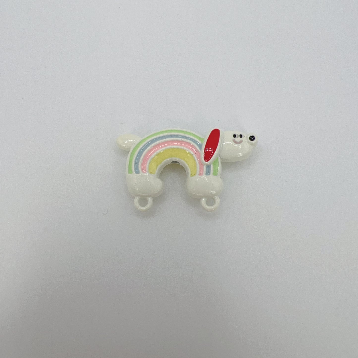 Metallic Rainbow Dog Double Charm – DIY Pendant for Keychains, Bag Chains & Phone Chains
