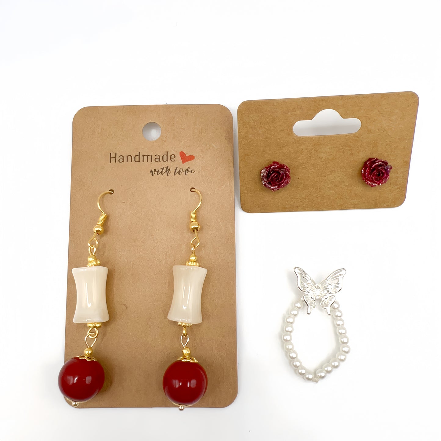 5PCS Handmade Jewelry Set Earrings & Ring
