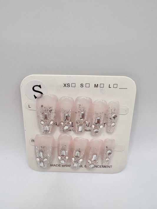 5 Sets Medium Coffin Press-On Nails Simple Style