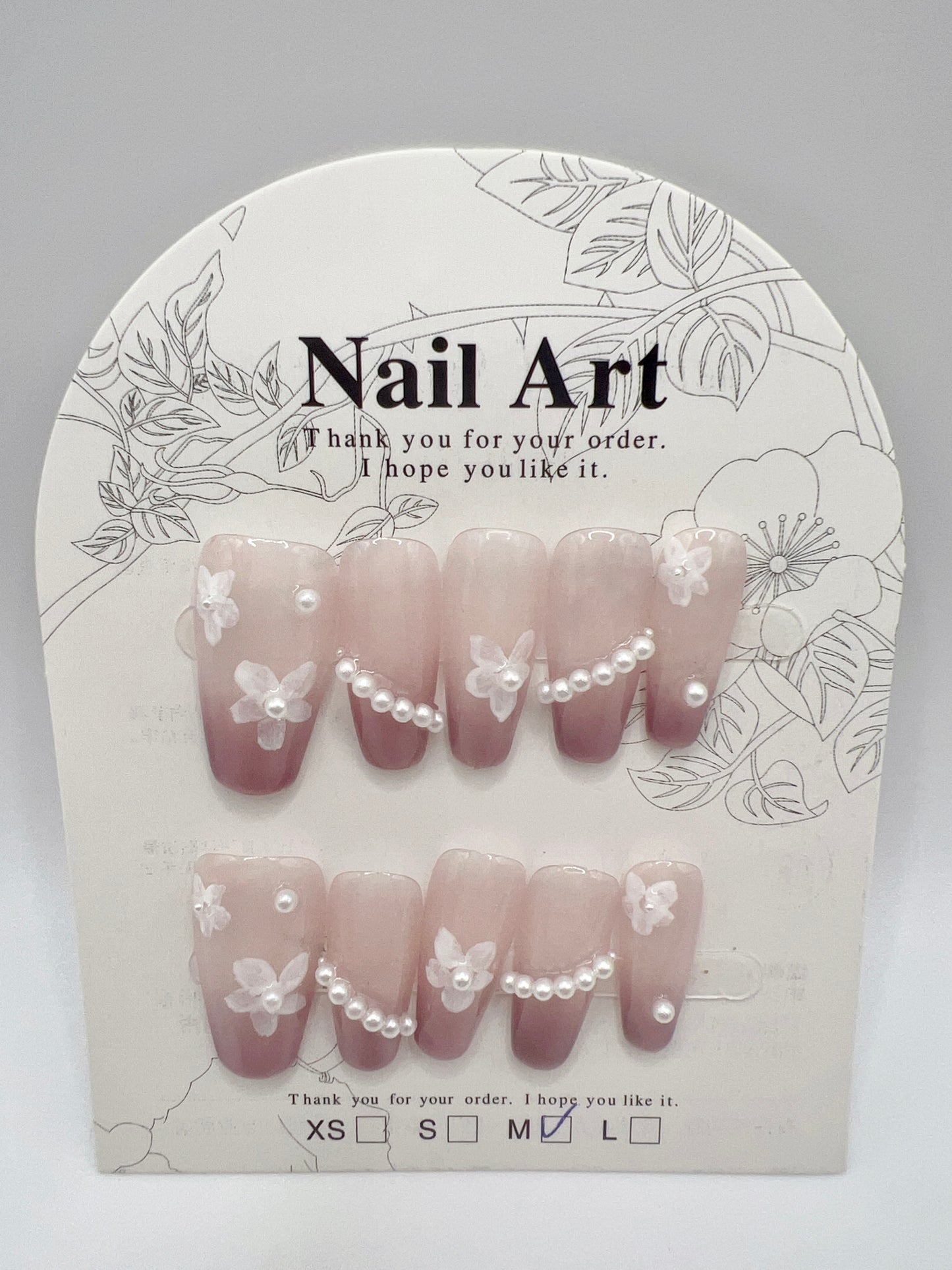 Medium Coffin Press On Nails with Rhinestone and Charms – Medium Size