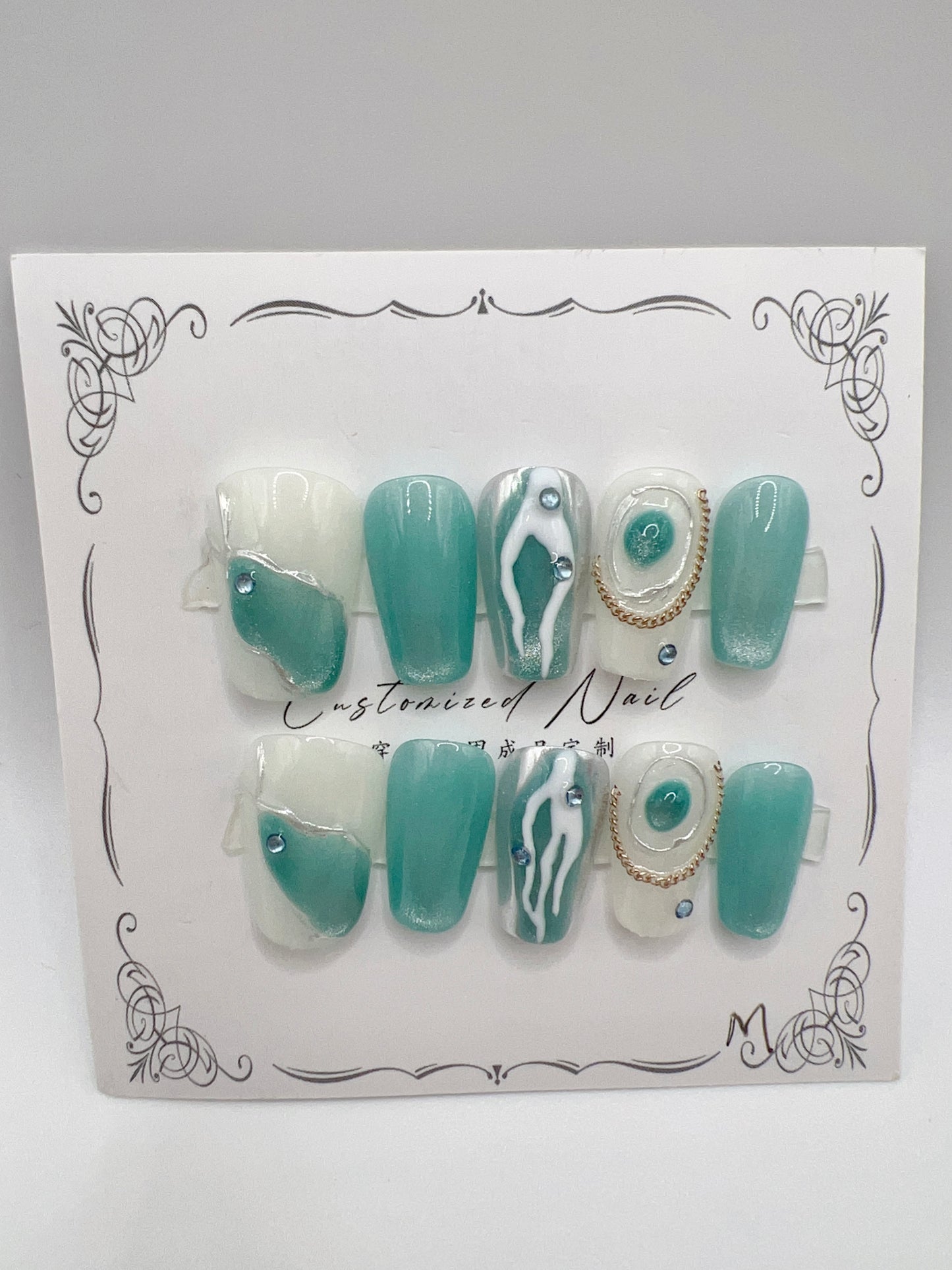 Short Coffin Press On Nails Simple Design – Medium Size