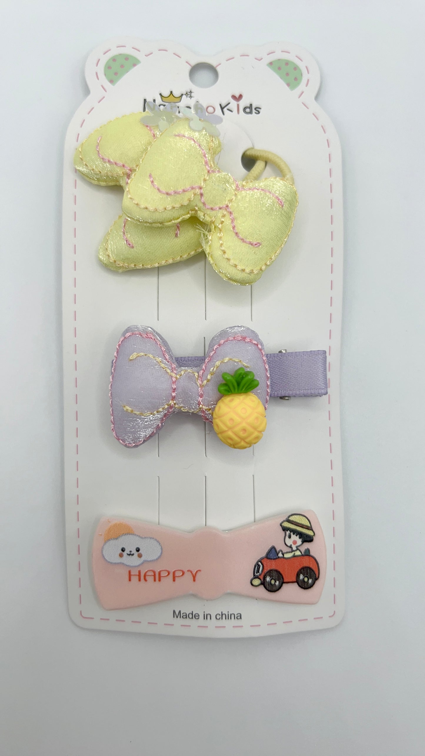 Mix Hair Tie and Clip 3pcs a Set Cute for Girls Gift Idea