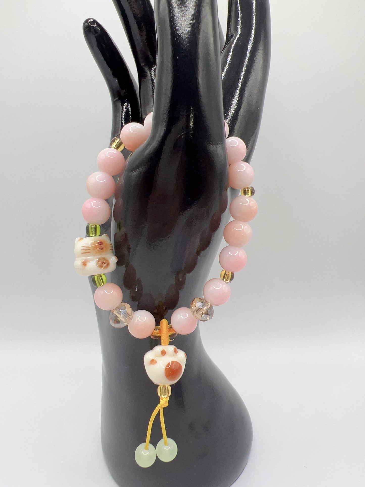 Stretchy Bead Bracelet with Cute Charms & Spacers – Handmade Jewelry