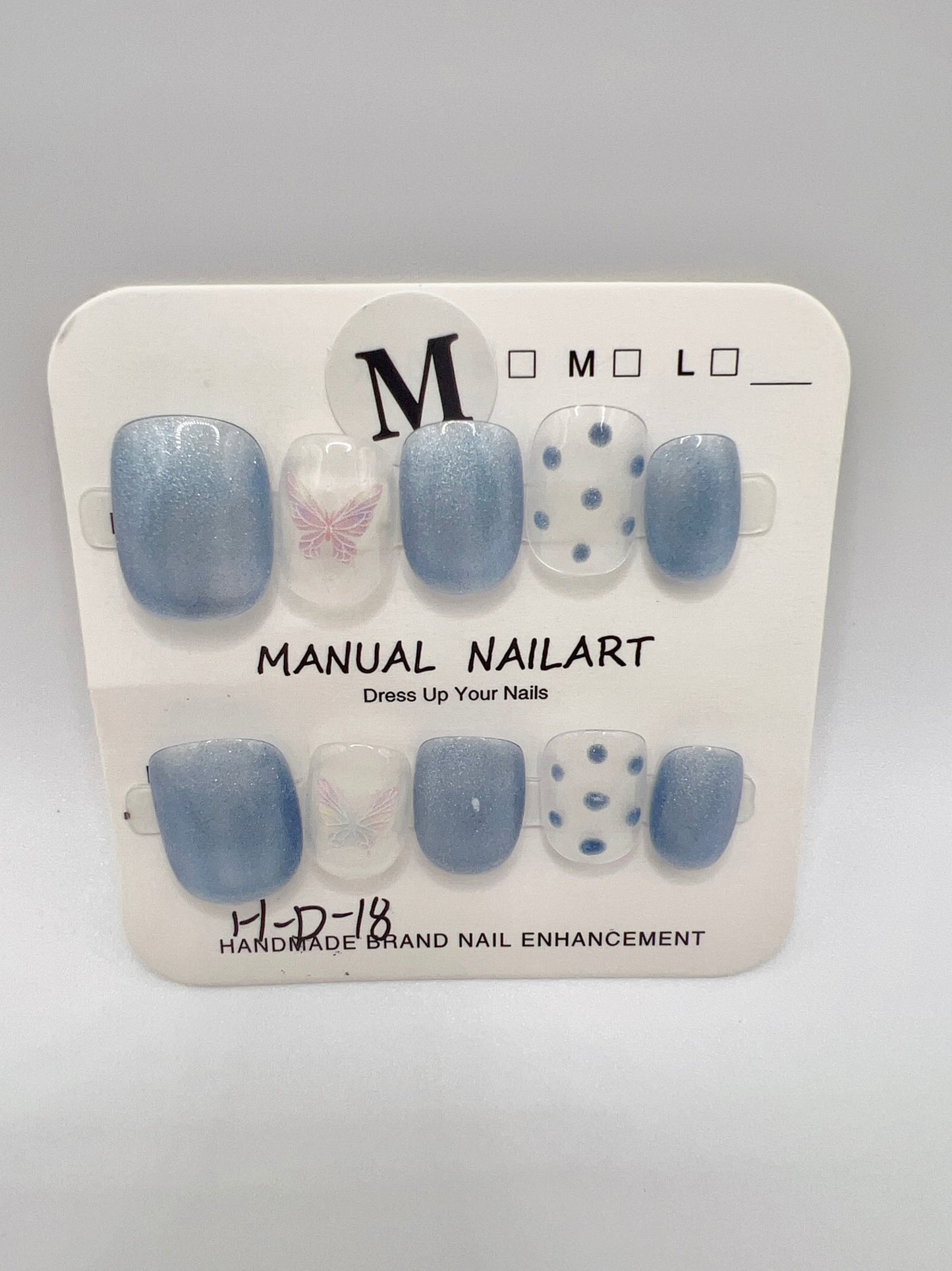 3 Sets Short Square Press On Nails Simple design – Medium Size