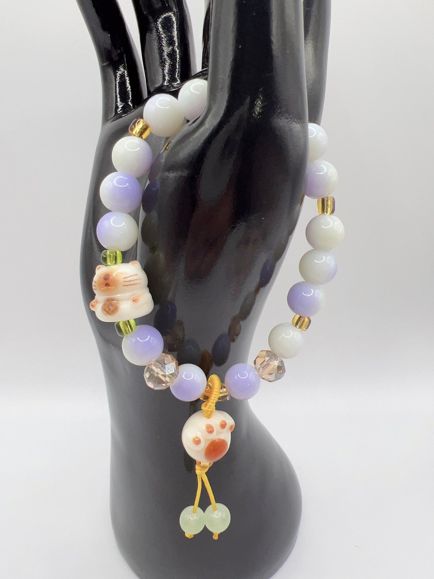 Stretchy Bead Bracelet with Cute Charms & Spacers – Handmade Jewelry