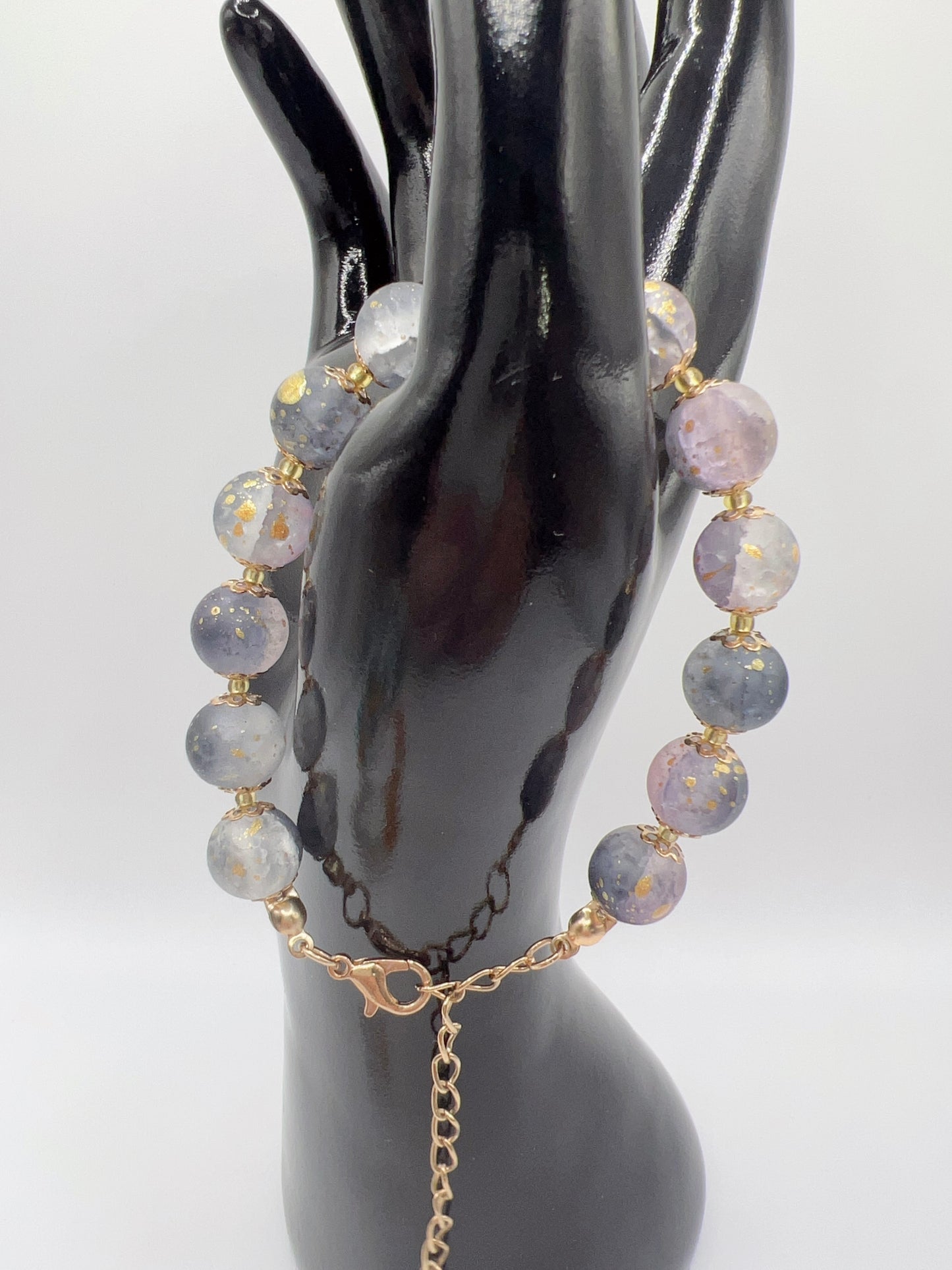 Adjustable Glass or Acrylic Bead Bracelet with Cute Charms & Spacers – Handmade Jewelry