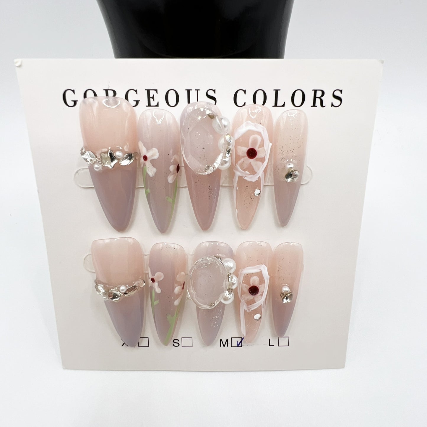 Luxury Rhinestone Press-On Nails – Medium Size 💅✨