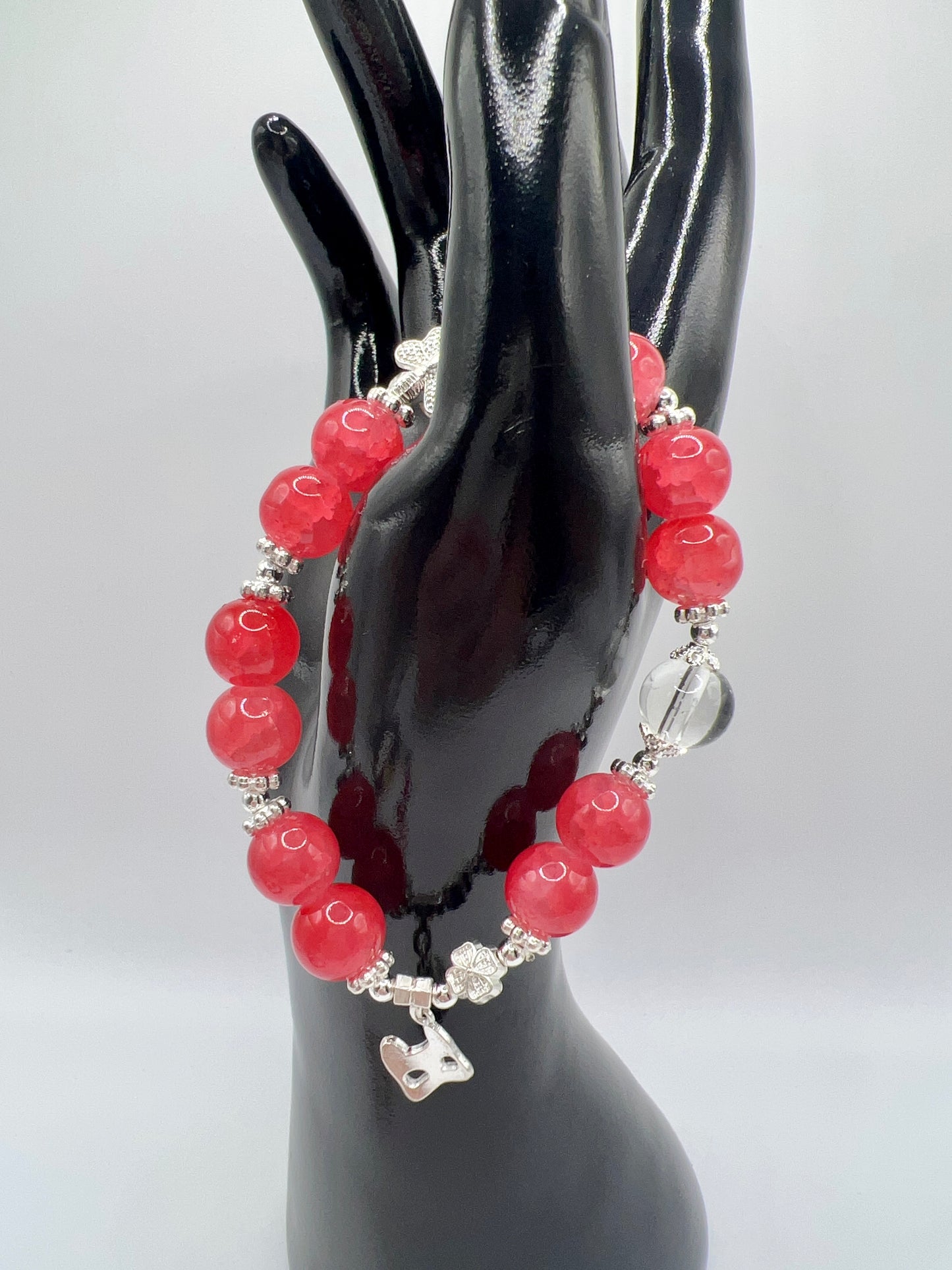 Bead Stretchy Bracelet with Cute Charms & Spacers – Handmade Jewelry