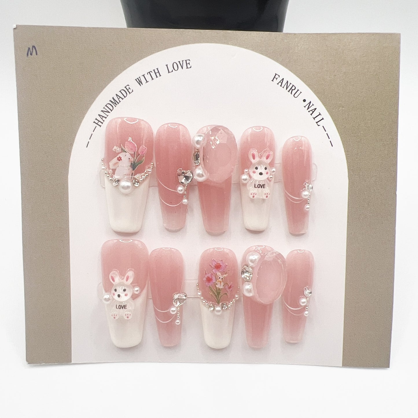 Luxury Rhinestone Press-On Nails – Medium Size 💅✨