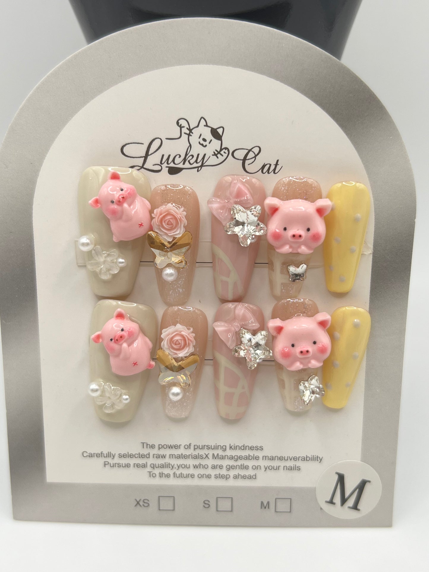 Cute Press-On Nails – Medium Size-10 design available