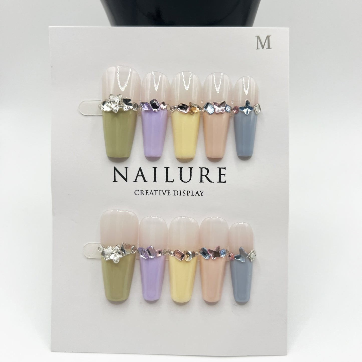 Luxury Rhinestone Press-On Nails – Medium Size 💅✨