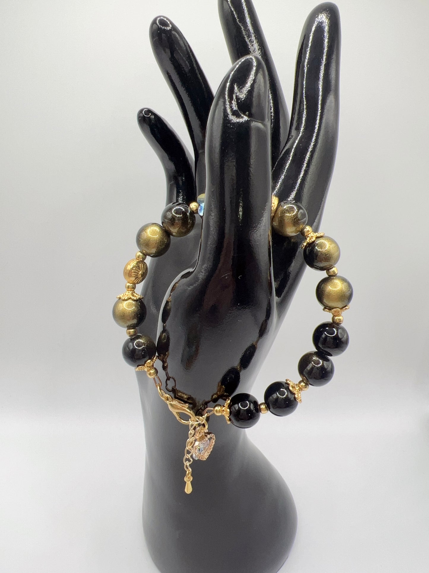 Adjustable Glass or Acrylic Bead Bracelet with Cute Charms & Spacers – Handmade Jewelry