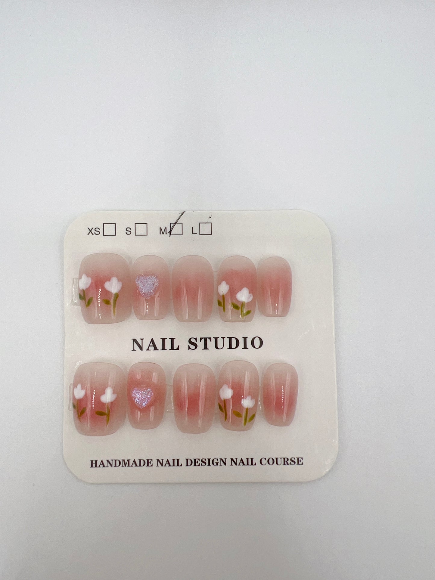 Short Square Press On Nails Simple Style – 10 Designs Medium Size