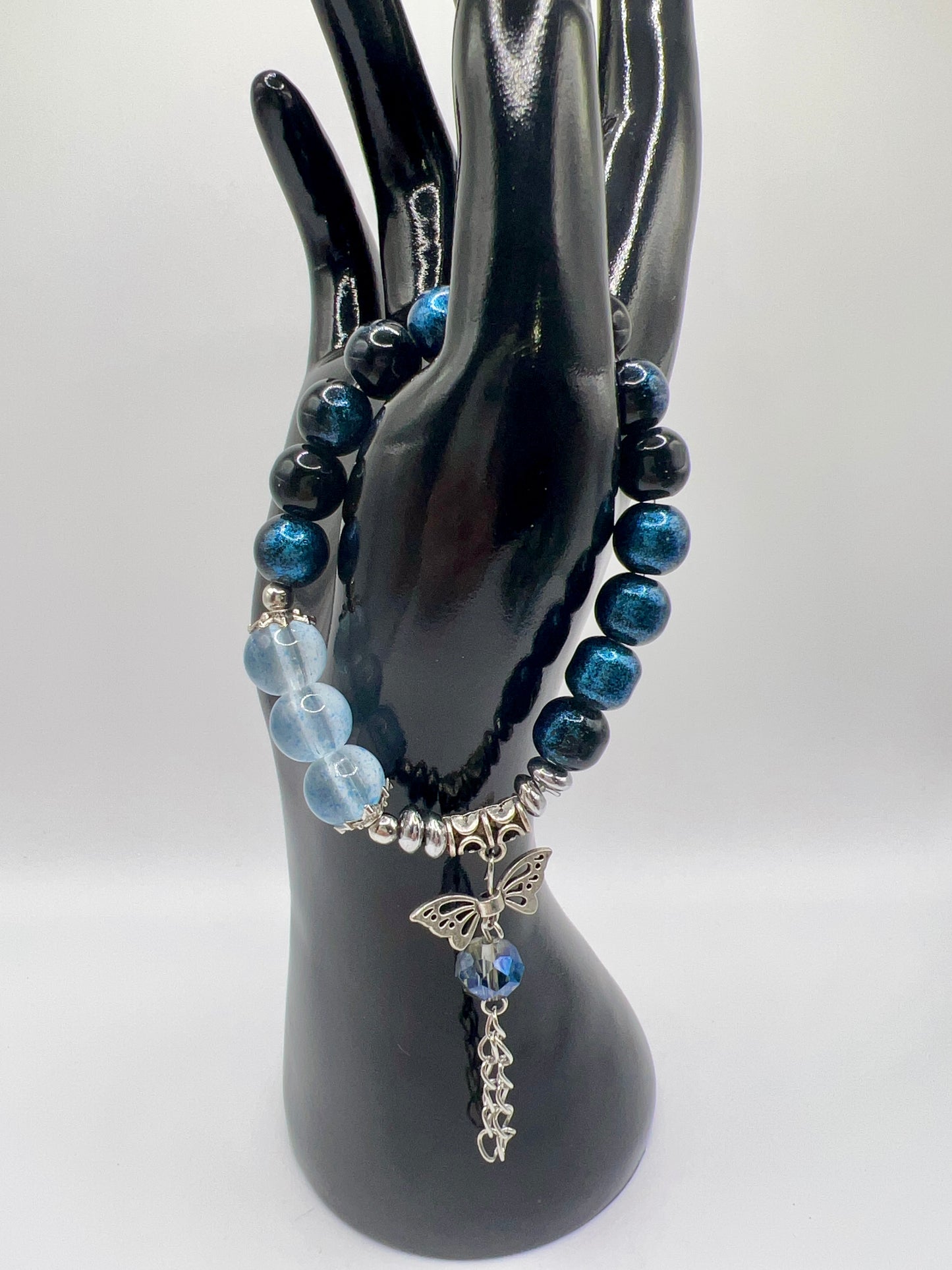 Bead Stretchy Bracelet with Cute Charms & Spacers - Handmade Jewelry